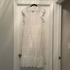 White Ruffle Dress